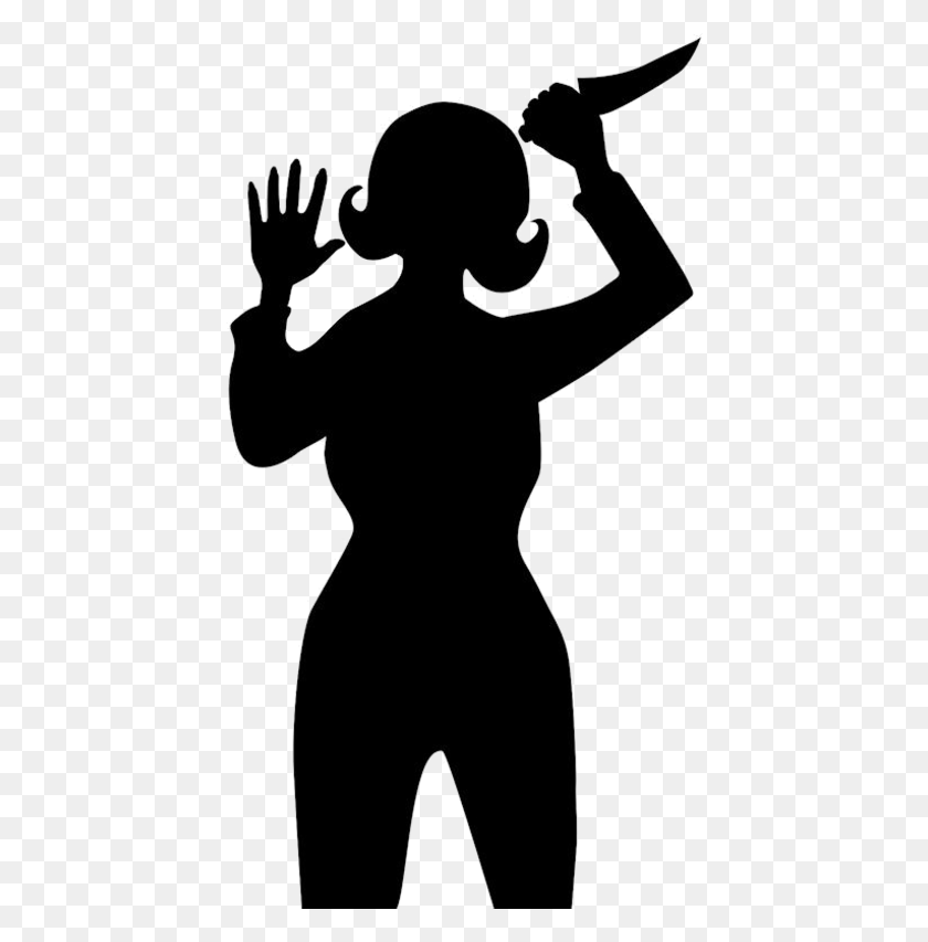 500x793 Silhouette Clipart Knife - Basketball Silhouette Clipart