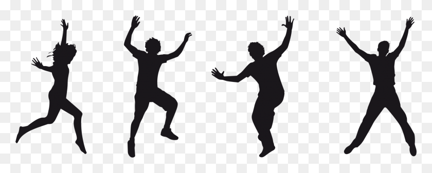2097x750 Silhouette Computer Icons Download Person - Jumping For Joy Clipart
