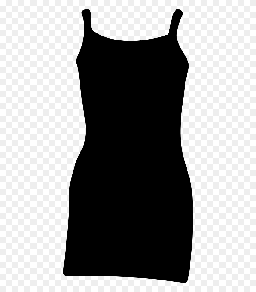 425x900 Silhouette Dress Clipart - Formal Dress Clipart