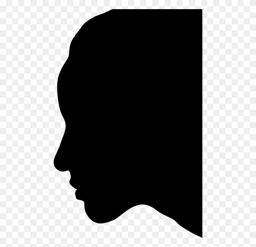 488x750 Silhouette Female Head Drawing - Head Silhouette PNG
