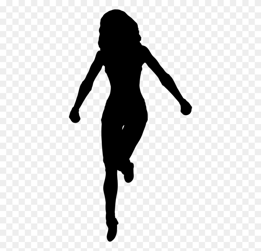 396x749 Silhouette Female Woman Drawing - Girl Kicking Soccer Ball Clip Art