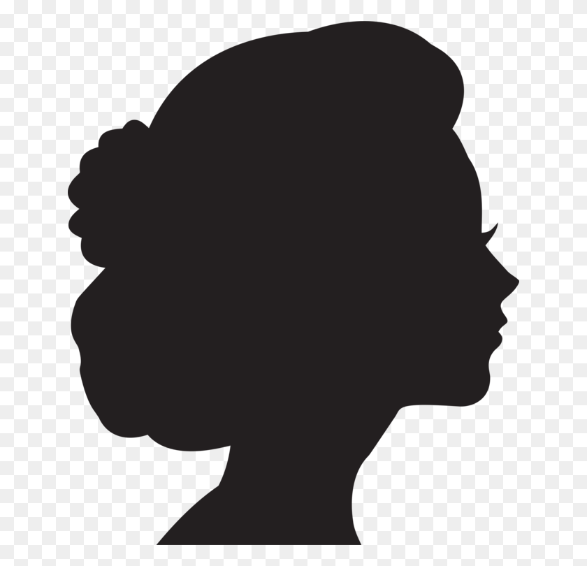 646x750 Silhouette Female Woman Drawing Portrait - Portrait PNG