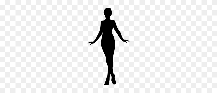 166x300 Silhouette Free Clipart - Woman Running Clipart
