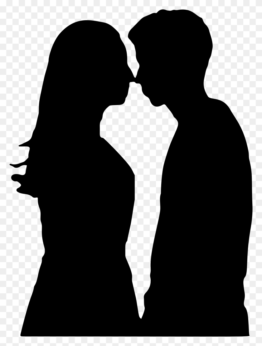 1722x2317 Silhouette Kiss Art Boyfriend Love Pictures - Boyfriend Clipart