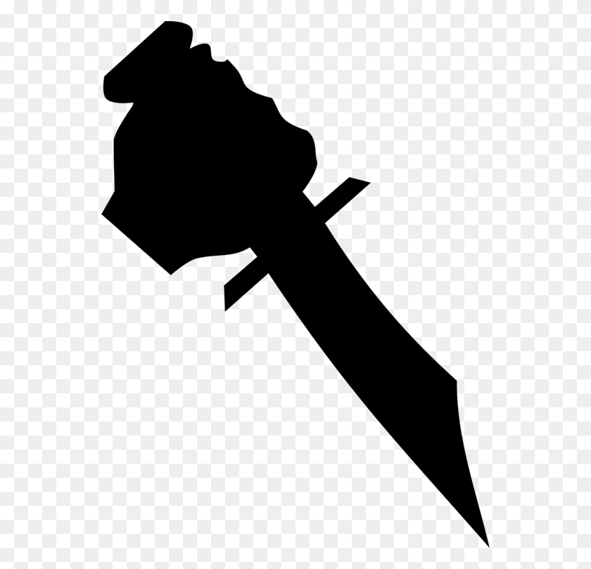 552x750 Silhouette Knife Stabbing Logo - Knife Clipart