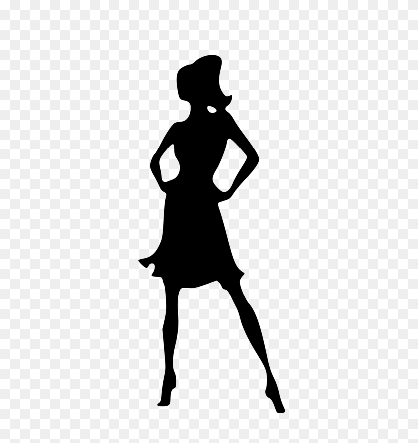 586x829 Silhouette Lady I - Surfer Girl Clipart