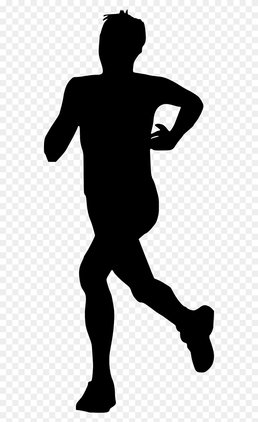 554x1312 Silhouette Man Running - Silhouette Man PNG