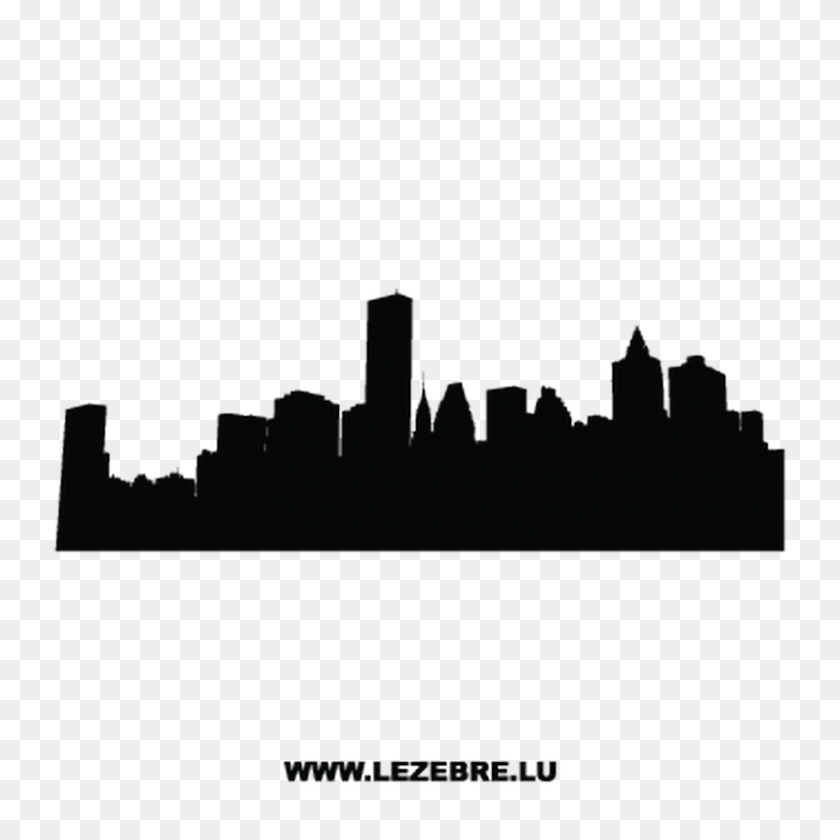 800x800 Silhouette New York City Decal - Nyc Skyline PNG