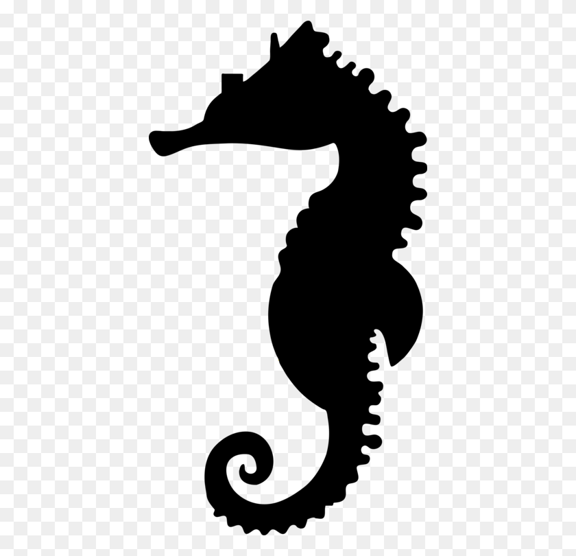 406x750 Silhouette Northern Seahorse Pipefishes And Allies Great Seahorse - Seahorse Clipart