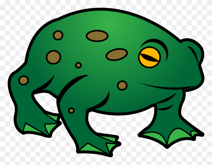 906x689 Silhouette Of A Funny Toad Clip Art, Vector Image Illustrations - Colorful Frogs Clipart