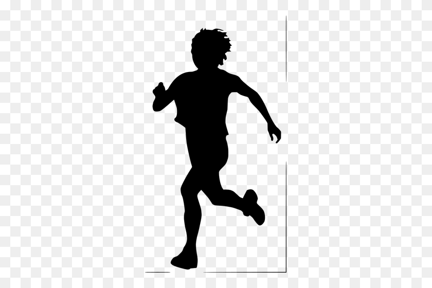 275x500 Silueta De Un Hombre Corriendo Imagen Vectorial - La Gente Corriendo Png