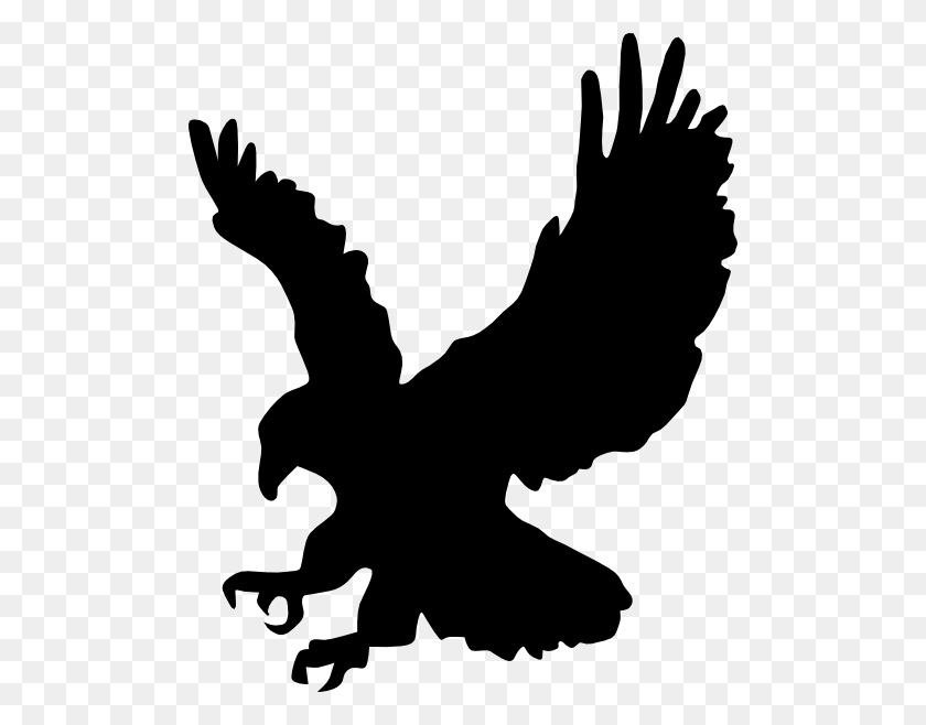 498x598 Silhouette Of Eagle - Rottweiler Clipart Black And White