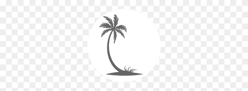 250x250 Silhouette Of Palm Trees And Grass Sticker - Grass Silhouette PNG
