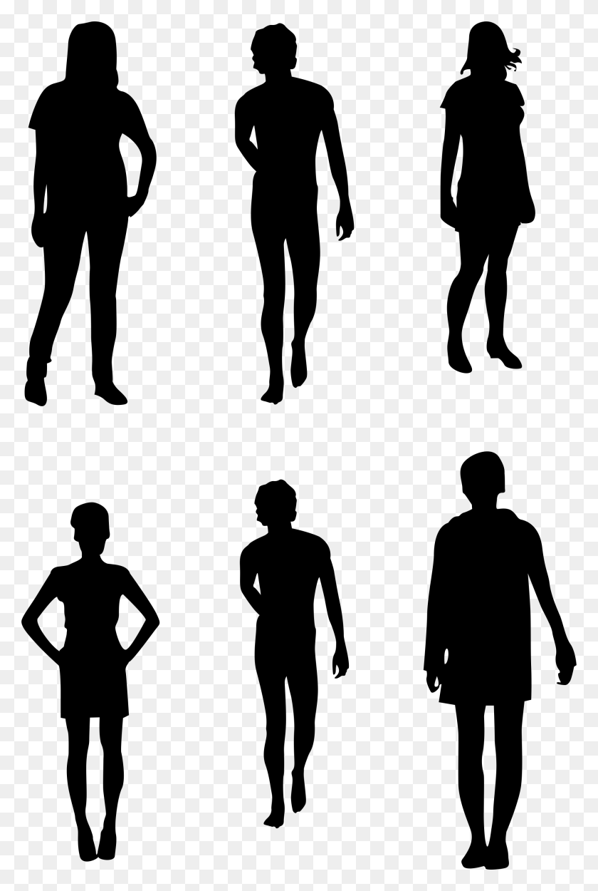 2011x3070 Silhouette Of Person - Groomsmen Clipart
