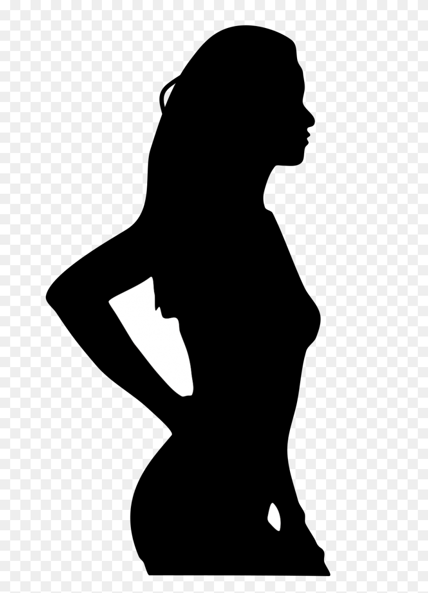 1000x1415 Silhouette Of Woman In Bikini - Woman Silhouette PNG