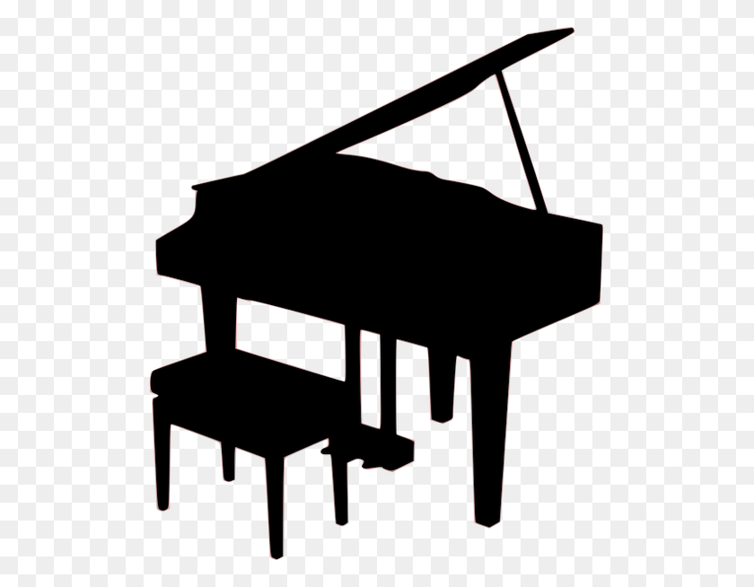 505x594 Silhouette Piano - Piano Clipart Black And White