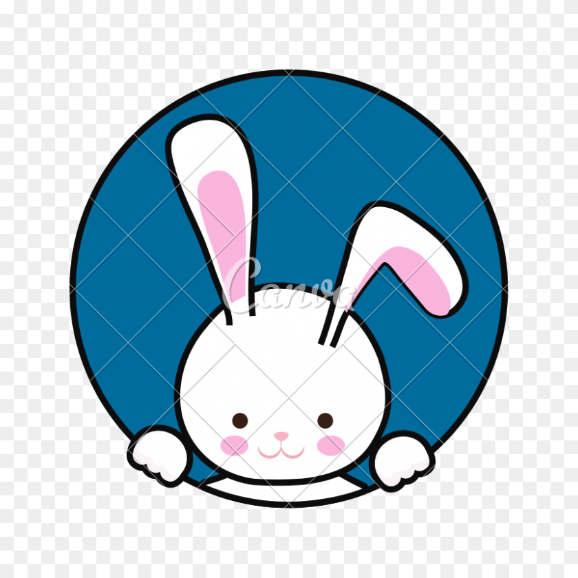 800x800 Silhouette Rabbit Vector Illustration - Rabbit Silhouette Clip Art
