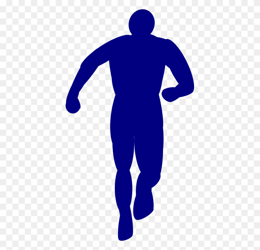 415x750 Silhouette Running Drawing Human Body Anatomy - Parkour Clipart