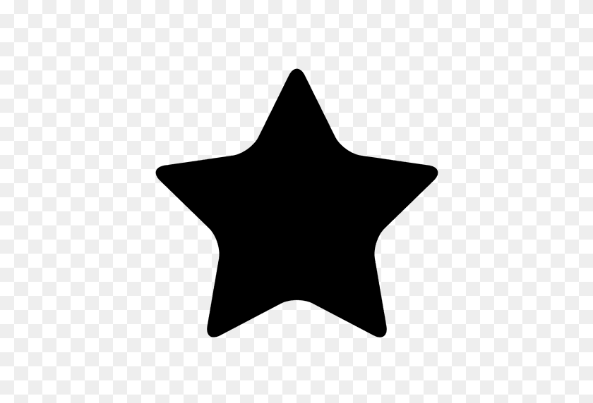 512x512 Silueta De Estrella Clipart - Estrella Negra Png