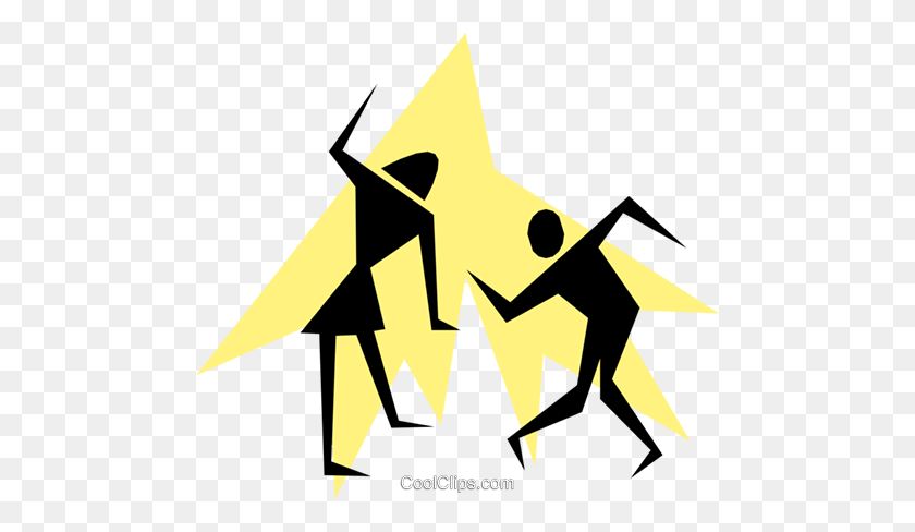 480x428 Silhouette Stick People Dancing Royalty Free Vector Clip Art - People Dancing PNG