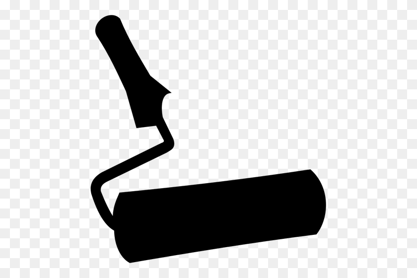 475x500 Silhouette Vector Image Of Paint Roller - Paint Roller Clipart