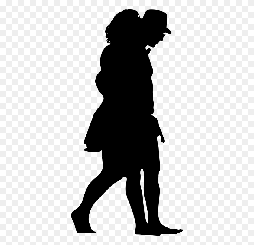 371x749 Silhouette Walking Computer Icons Drawing - People Walking Silhouette PNG