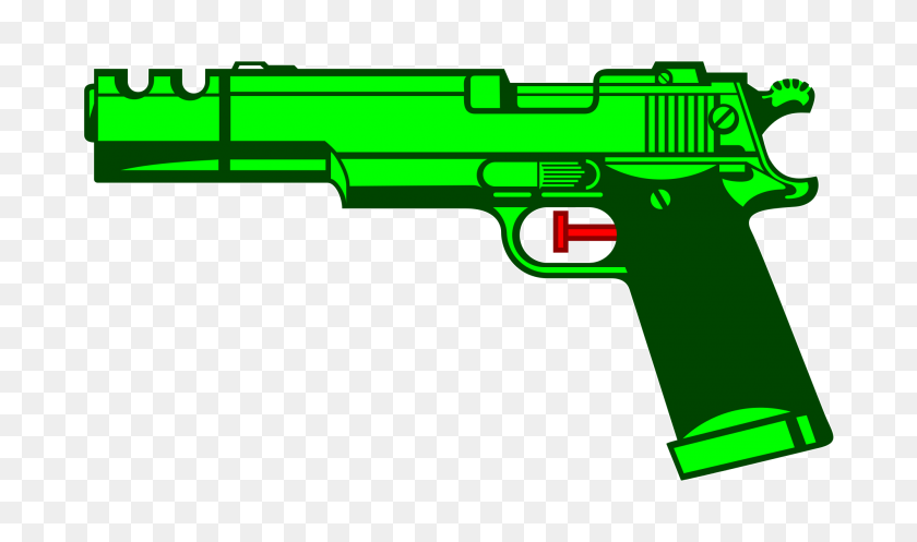 2000x1122 Силуэт Водяной Пистолет - Пистолет Силуэт Png