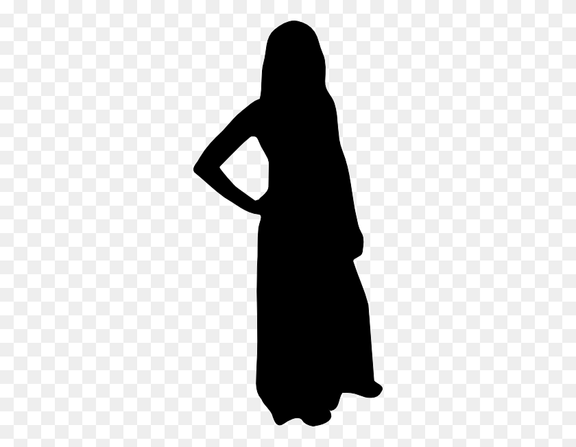 276x592 Silhouette Woman Black Clip Art - Black Woman PNG