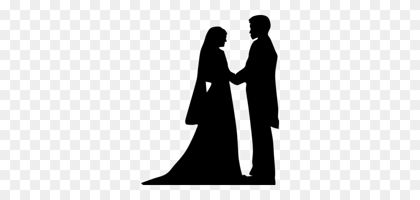 276x340 Silhouette Woman Drawing Art - Bride And Groom Silhouette PNG