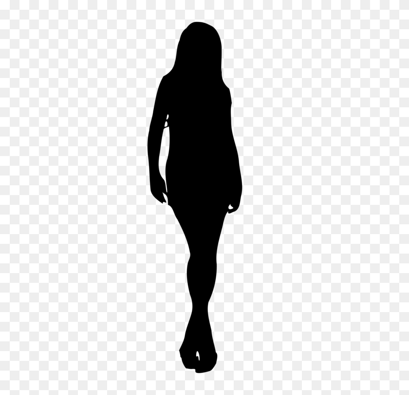 750x750 Silhouette Woman Female Person - Person Silhouette PNG
