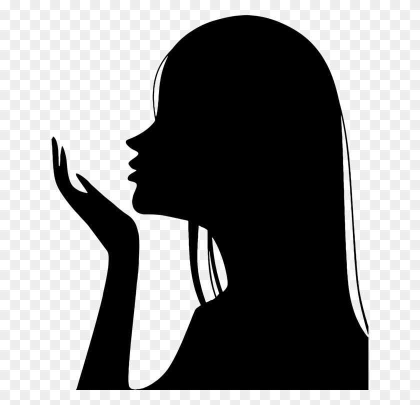 634x750 Silhouette Woman Girl Female Person - Person Clipart Silhouette