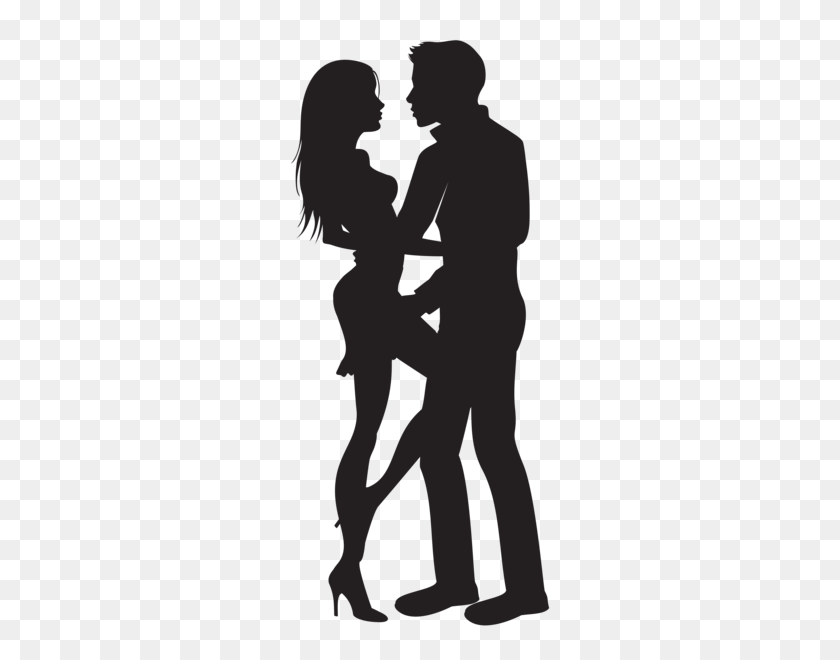 274x600 Silhouettes Art, Art - Couple Silhouette PNG