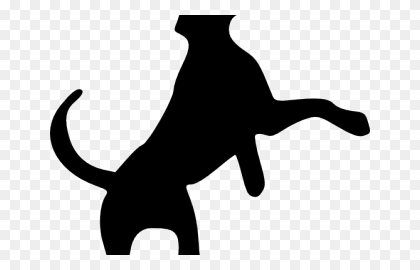 640x480 Silhouettes Clipart - Cat And Dog Silhouette Clipart