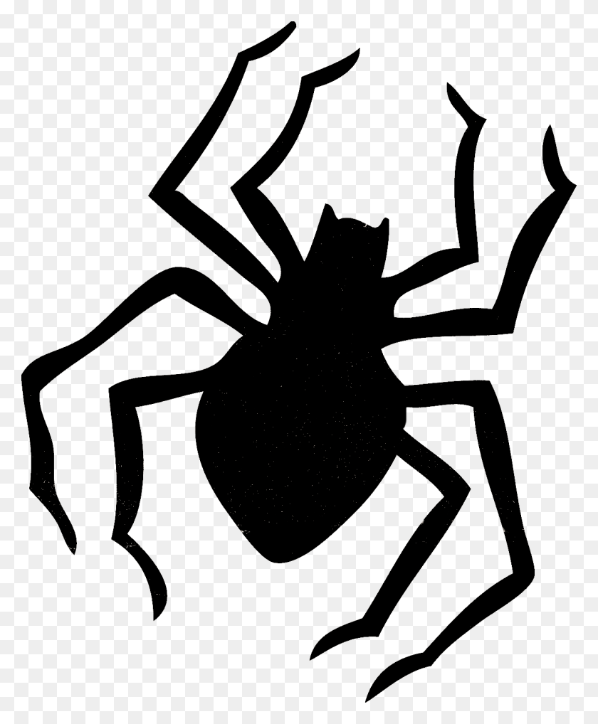 1190x1462 Silhouettes Per Halloween - Hanging Spider Clipart