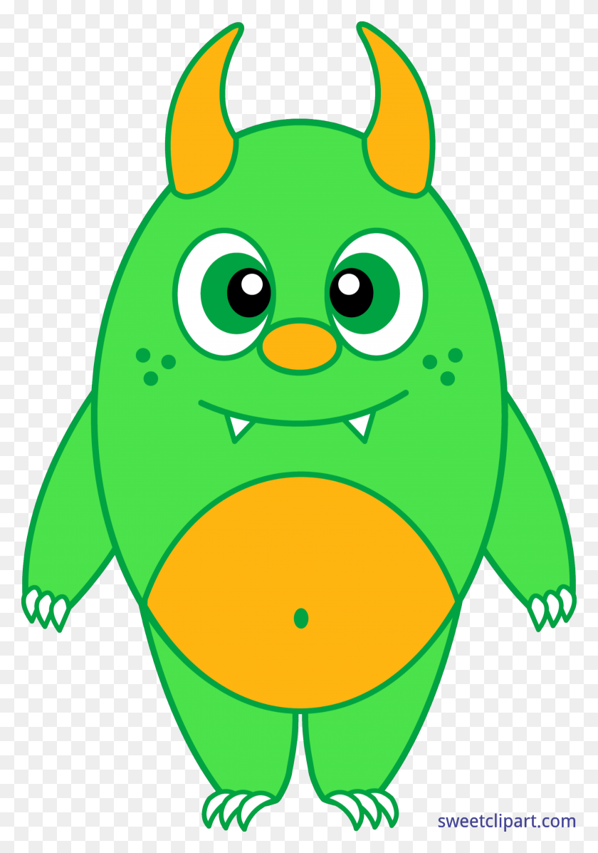 4611x6727 Silly Monster Green Clip Art - Silly Clipart