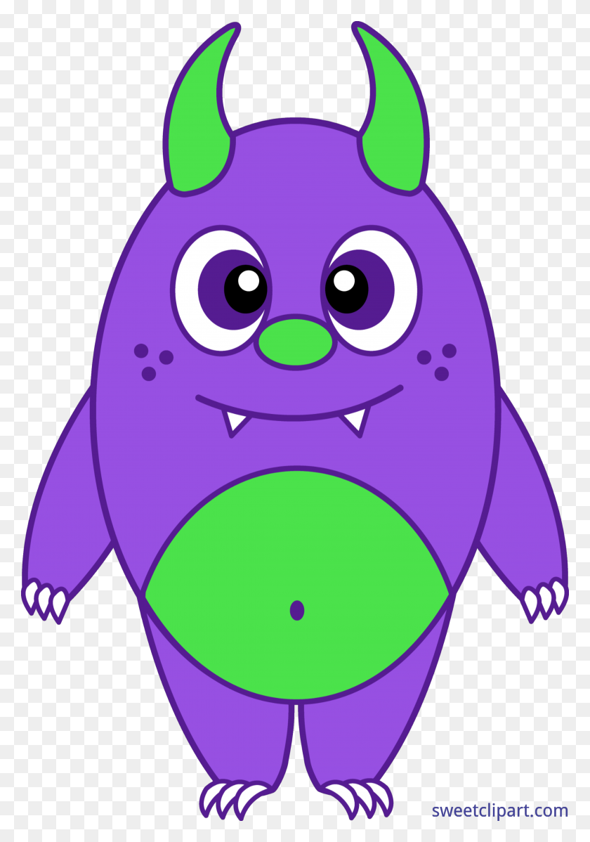 4611x6729 Silly Monster Purple Clip Art - Silly Face Clip Art