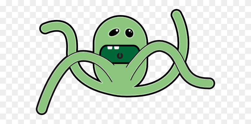 600x355 Silly Monster With Tentacles Clipart - Tentacles Clipart