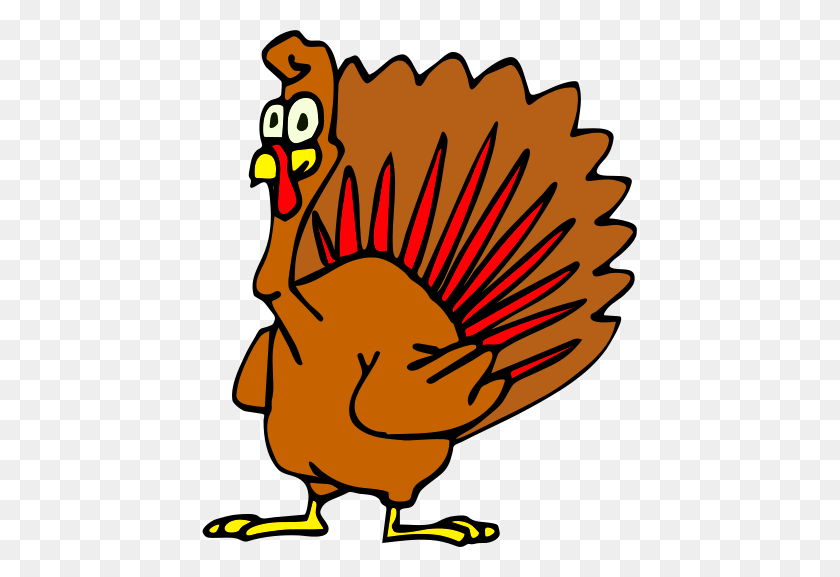 435x517 Silly Turkey Cliparts - Dancing Turkey Clipart