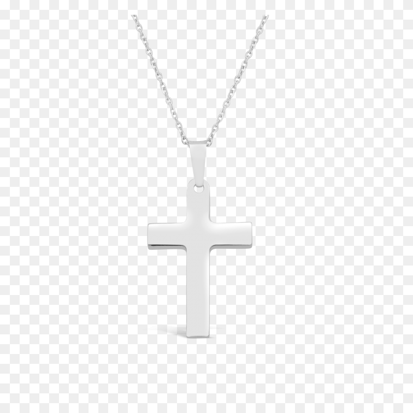 3000x3000 Silver Cross Pendant - Cross Necklace PNG