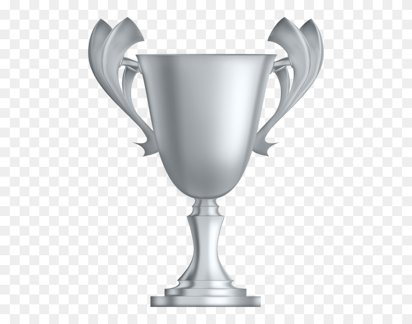 488x600 Silver Cup Trophy Png Clip Art - Silver PNG
