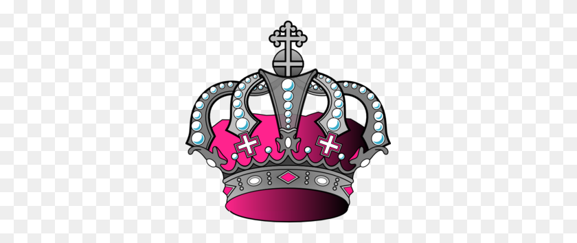 299x294 Серебряная Розовая Корона Картинки - Серебряная Корона Клипарт