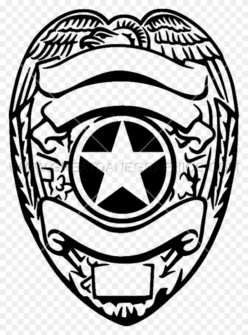 825x1138 Серебряный Полицейский Значок, Значки Правоохранительных Органов - Значок Полиции Png