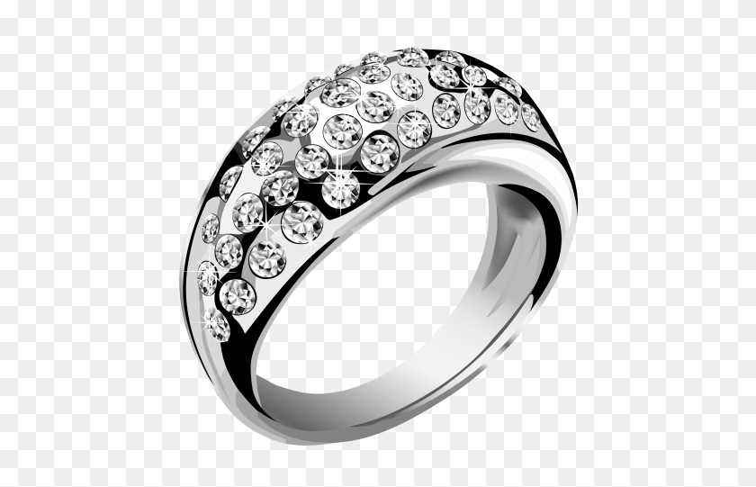 480x481 Silver Ring With Diamond Png - Silver PNG