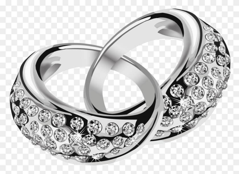 850x601 Silver Ring With Diamond Png - White Diamond PNG