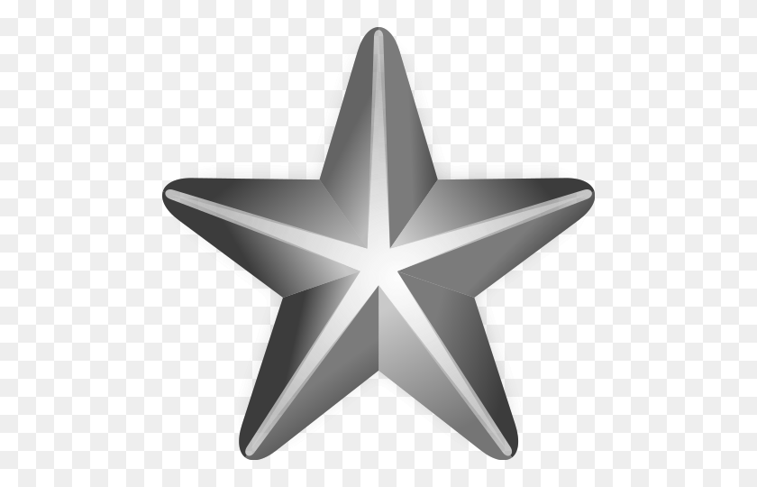 480x480 Silver Service Star - Silver Star PNG