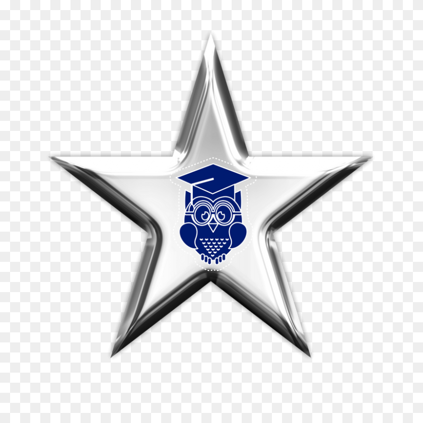 800x800 Silver Star - Silver Star PNG