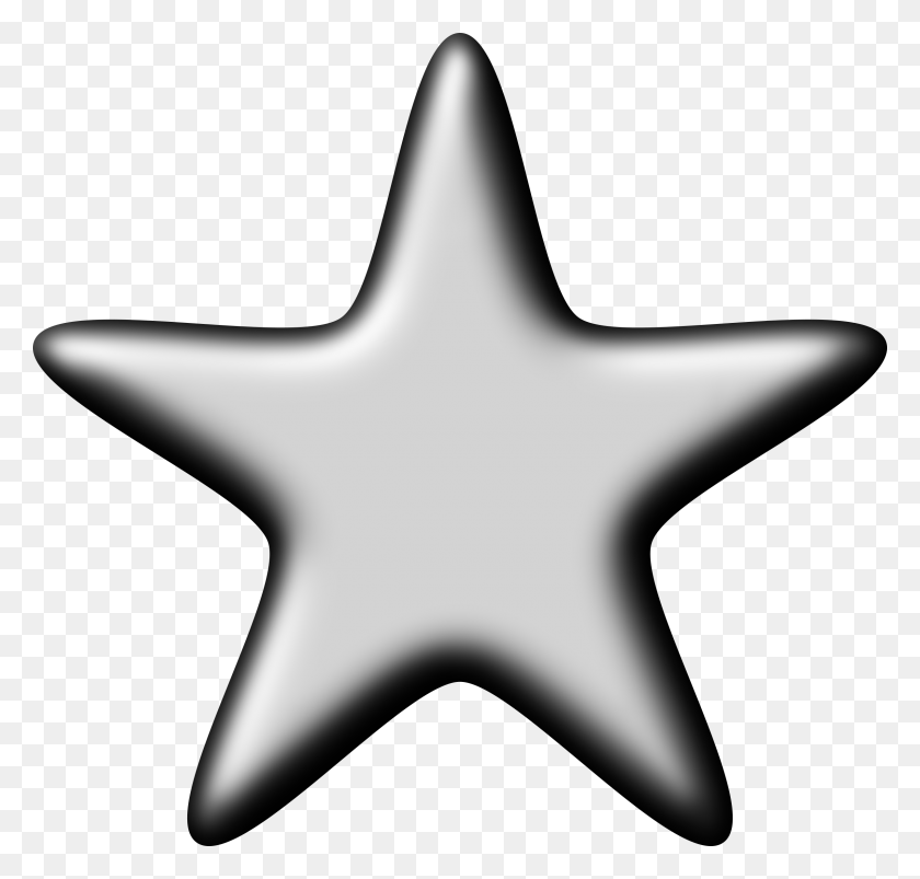 2400x2288 Silver Star Icons Png - Silver Star PNG