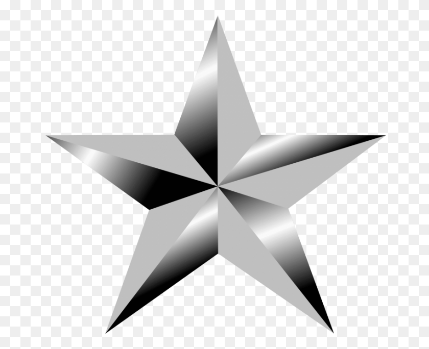 850x680 Silver Star Png - Silver PNG