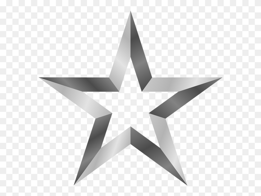 600x571 Silver Star Png Image - Silver Star PNG