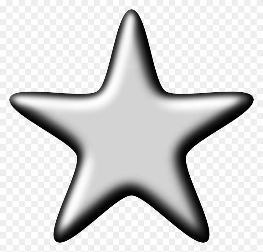 800x763 Silver Stars Clipart Png Format - Silver Stars PNG